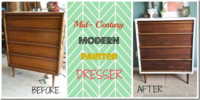 Mid Century Modern Painted Dresser Addison Meadows Lane