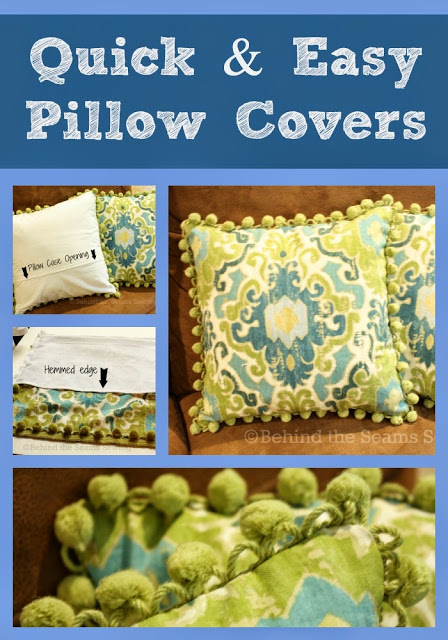 Quick and easy pillow covers