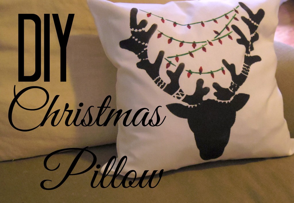 christmas pillow with words