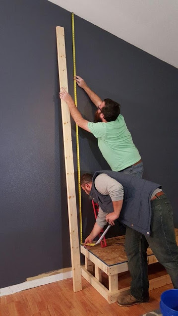 Measuring for top half of fireplace