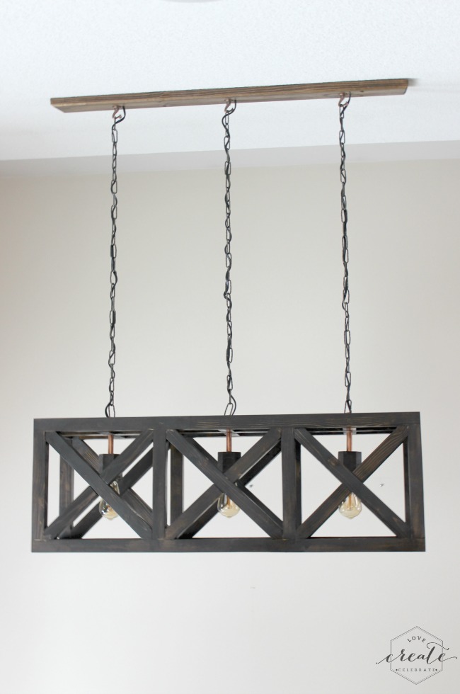 wooden DIY Hanging Chandelier